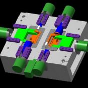 The aluminum injection mold is designed from the approved solid model
