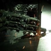 Castings are cut from the trees using friction saws.