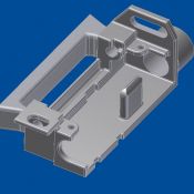 Engineers add gates and other cost reducing features to the solid model