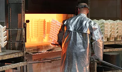 Investment casting process in action